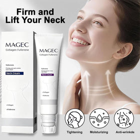 OMULIKJ being applied upward on neck demonstrating lift-enhancing massage