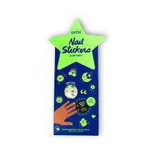 Omy sticker applied on a child nail demonstrating simple peel-and-stick benefit