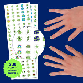 Omy multiple sticker sheets fanned out displaying variety and creative options