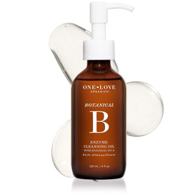 One Love Organics front packaging showing cleanser and label benefits