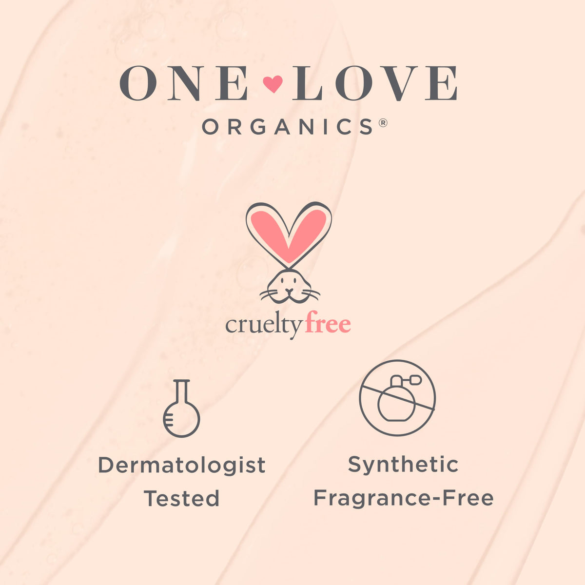 One Love Organics on bathroom vanity in lifestyle setting for routine