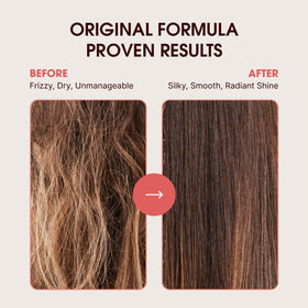 One 'N Only being applied to wig and extensions to improve shine and manageability
