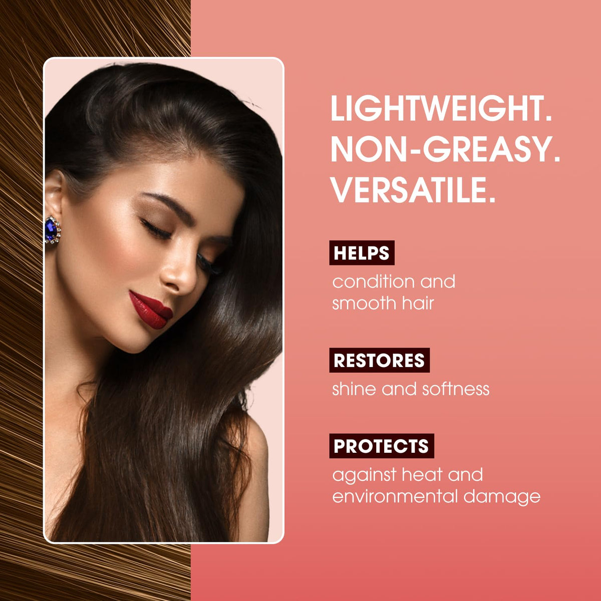 One 'N Only used before heat styling to help protect hair from tool damage