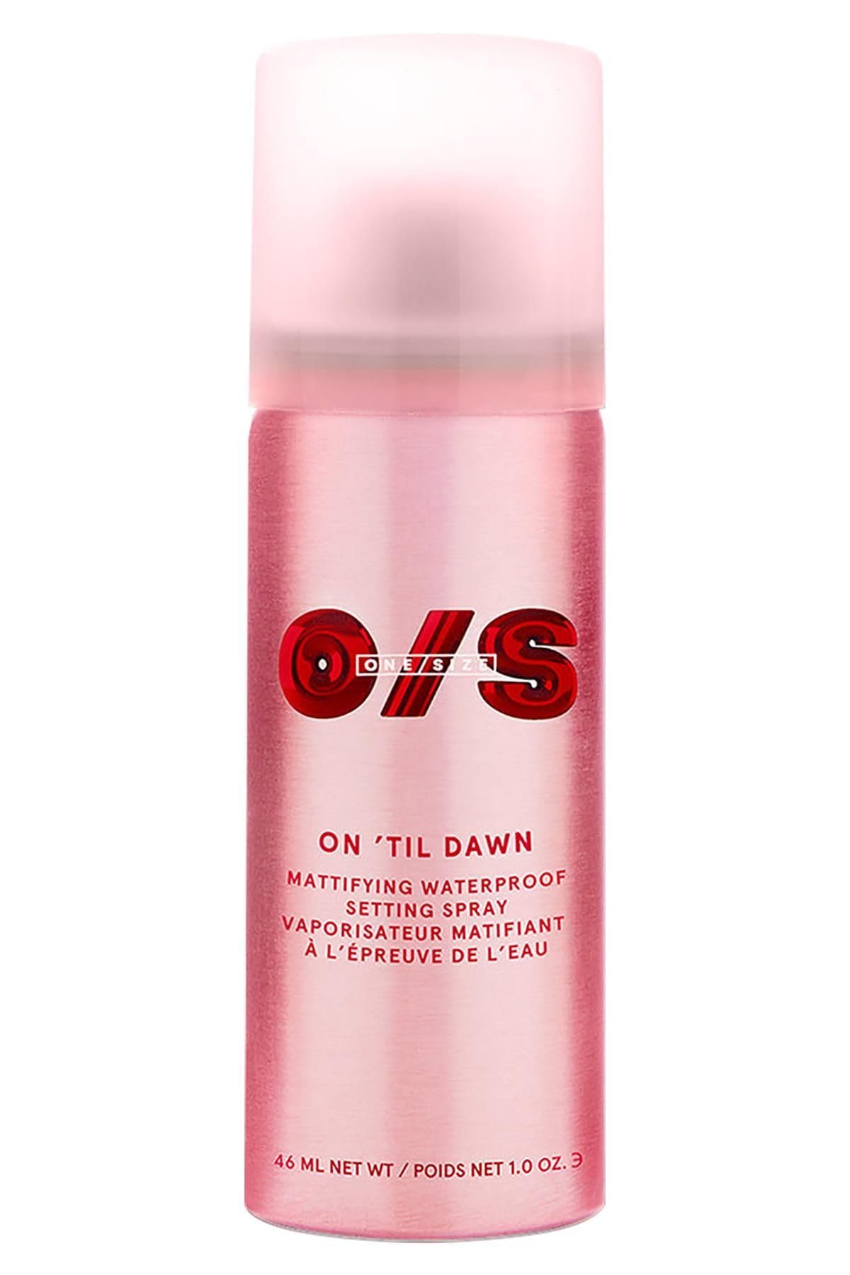 ONE SIZE front packaging showing bottle and branding, communicates professional finish