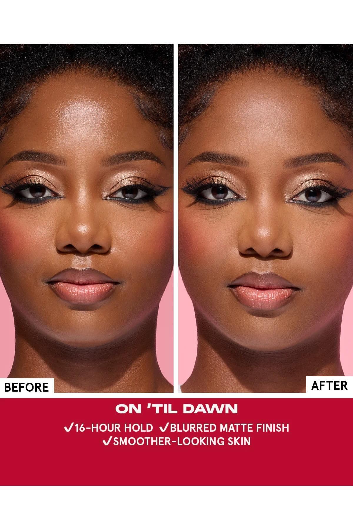 ONE SIZE close-up of ultra-fine mist texture, highlights lightweight application benefit