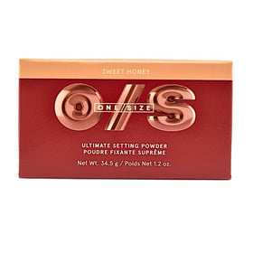 One/Size Sweet Honey powder close-up texture reveals silky, blur effect