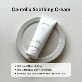ONE THING close-up cream texture demonstrating lightweight hydration