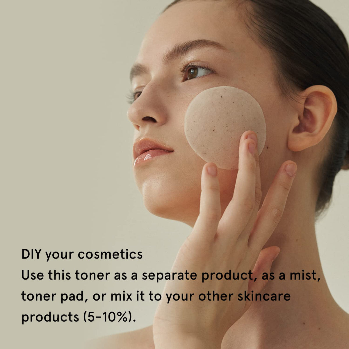 ONE THING cotton pad mask in use showing targeted hydration boost