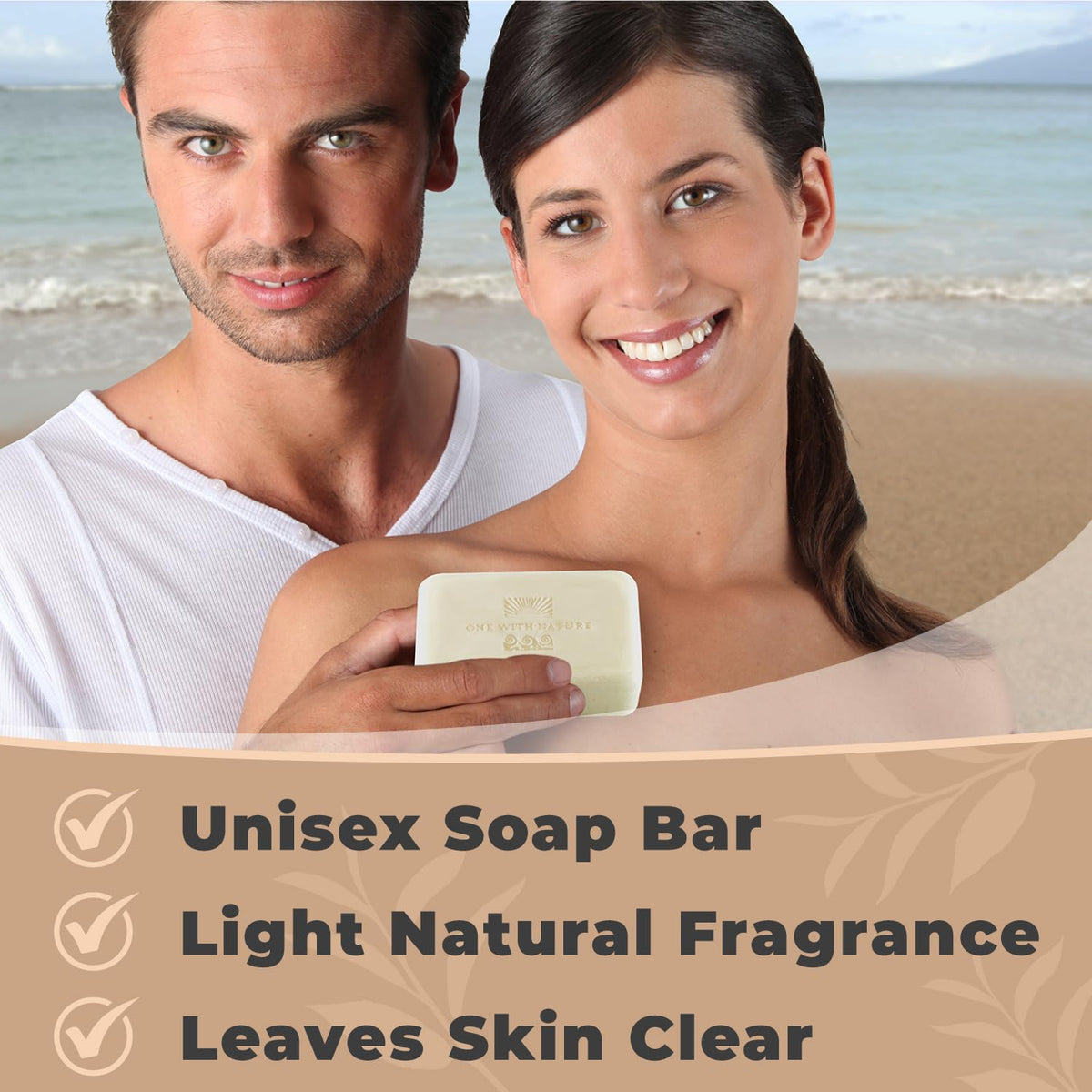 One With Nature soap creating creamy lather in shower demonstrating effective cleansing