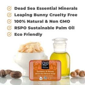 One With Nature soap detail of Dead Sea salt crystals for mineral-rich cleansing