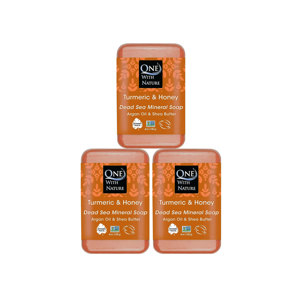 One With Nature front packaging showing soap bars and benefits