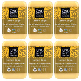 One With Nature front packaging showing six Lemon Sage bars and natural sourcing benefit