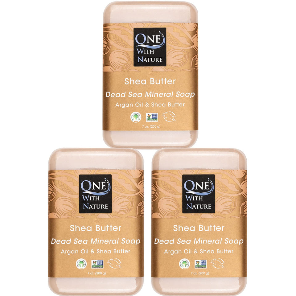 One With Nature front packaging showing three 7oz bars and product benefits