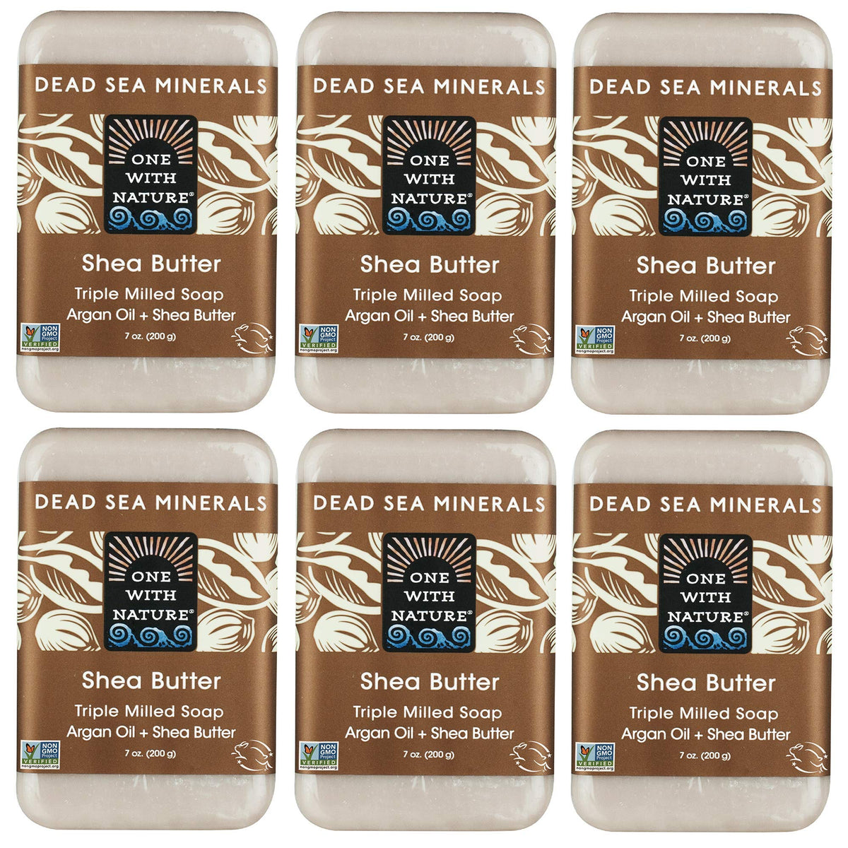 One With Nature front packaging showing six 7 oz bars and natural branding benefits