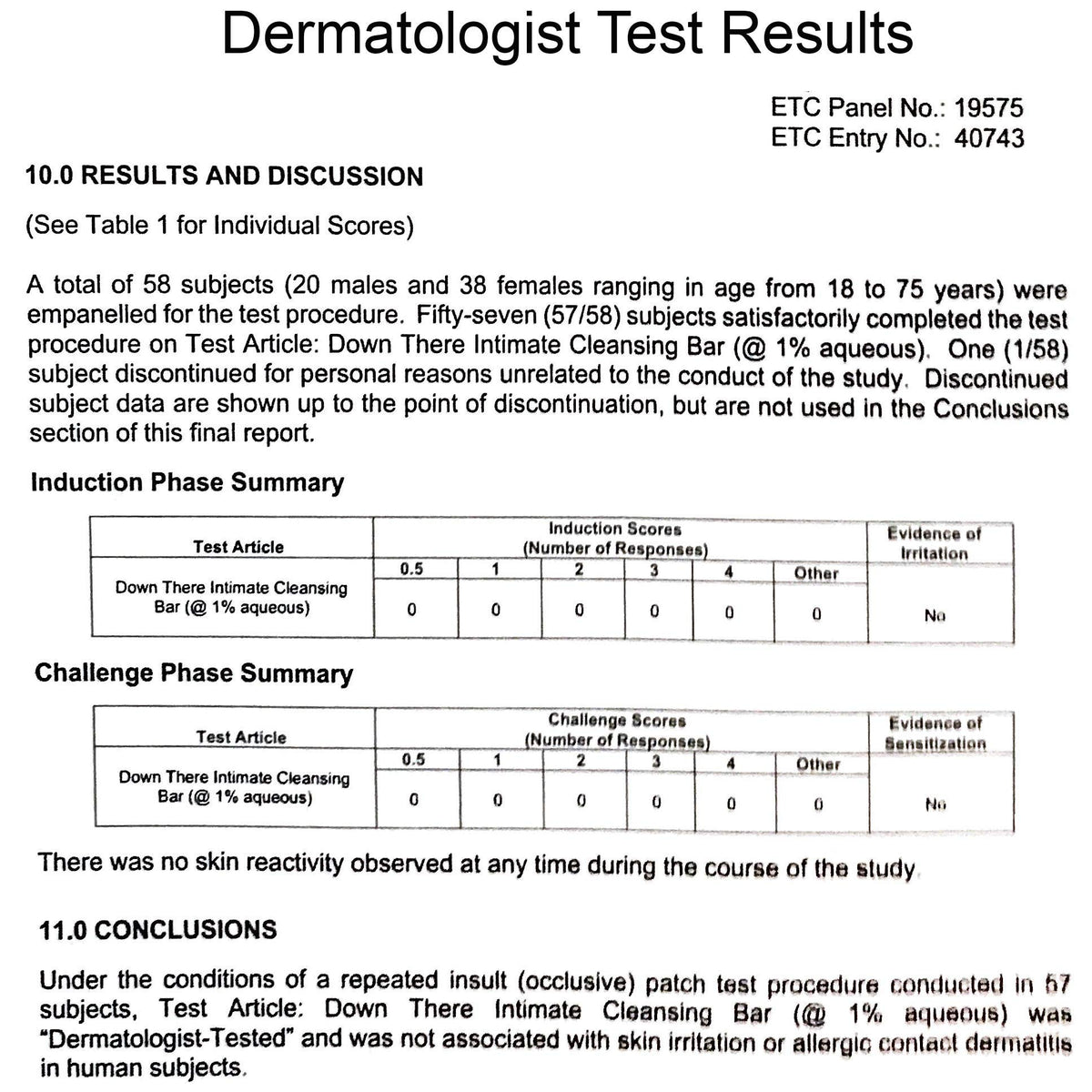One With Nature label callout with dermatologist-tested badge for consumer reassurance
