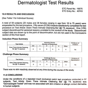 One With Nature label callout with dermatologist-tested badge for consumer reassurance
