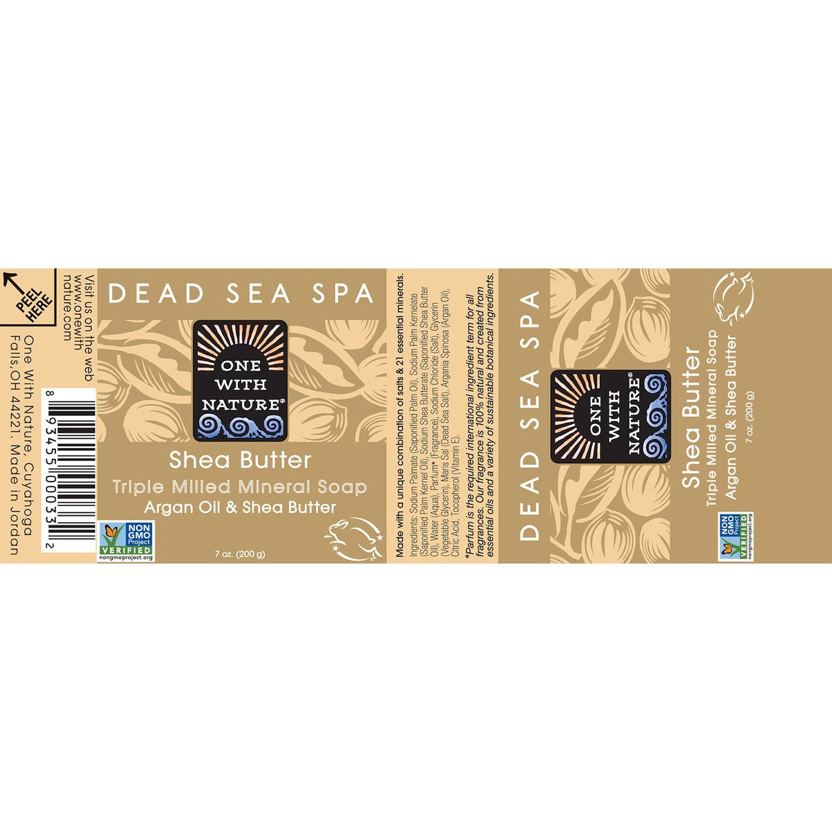 One With Nature creamy lather in hand demonstrating gentle cleansing and moisturizing