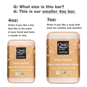One With Nature soap bar close-up texture revealing salt crystals for gentle exfoliation