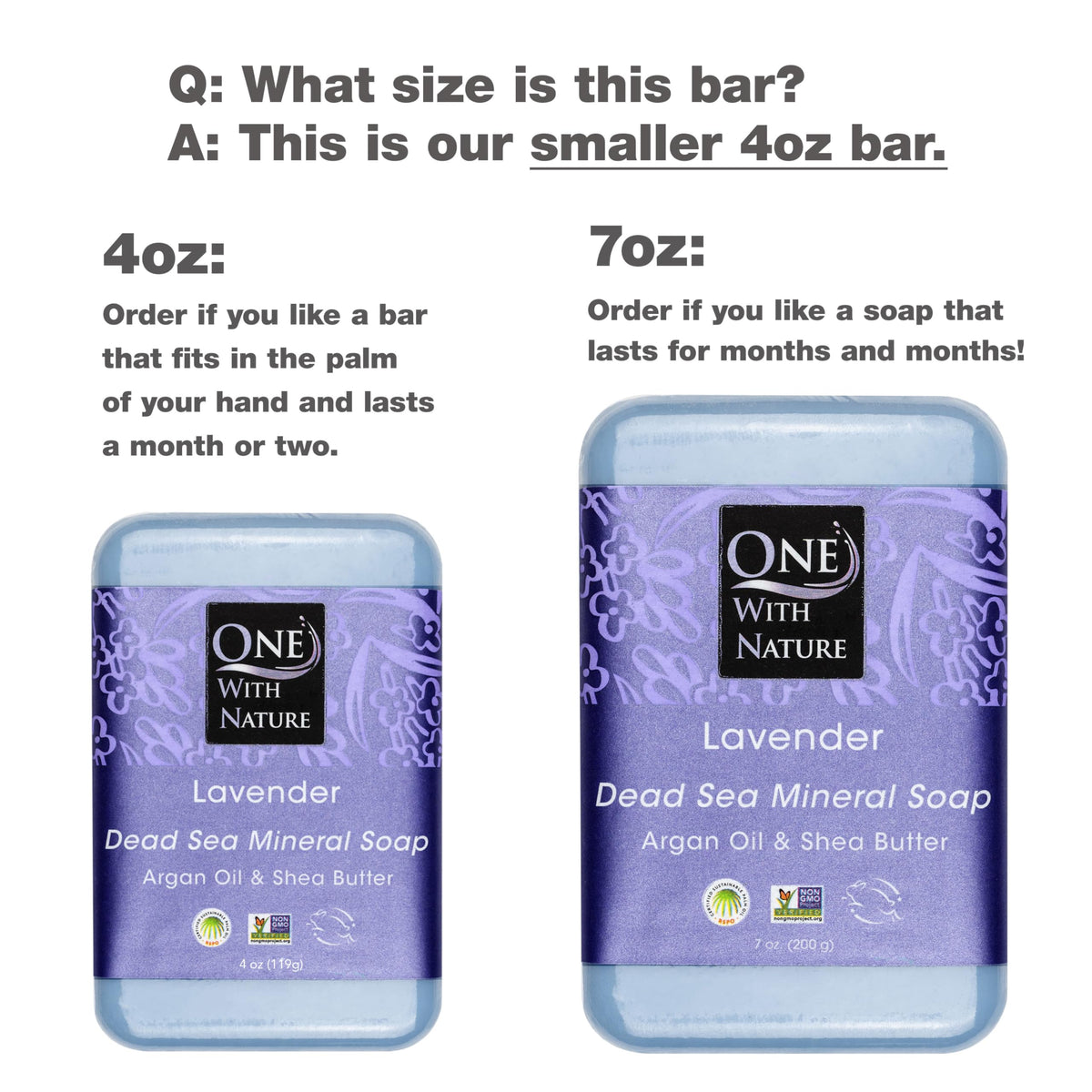 One With Nature soap bar close-up texture revealing salt crystals for gentle exfoliation