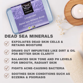 One With Nature detailed salt crystals on soap highlighting mineral-rich formula benefits