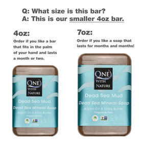 One With Nature close-up of soap texture revealing mineral-rich mud and gentle exfoliation