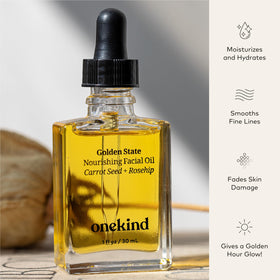 Onekind label detail emphasizing ingredient list and cruelty-free certification