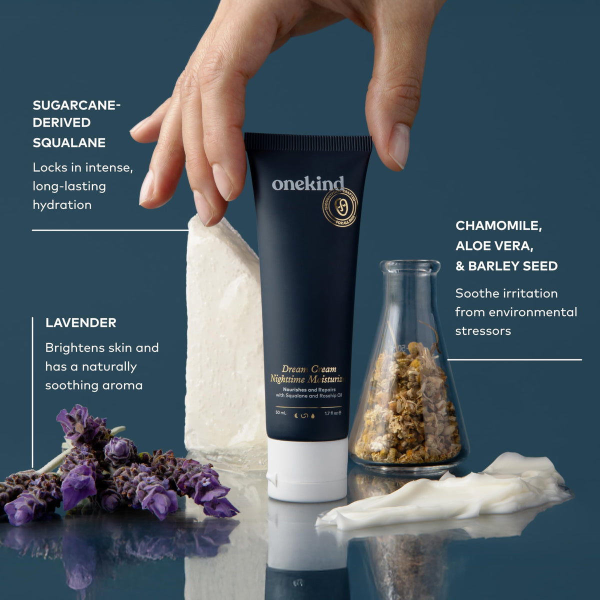 Onekind close-up of shea butter ingredient illustrating nourishing support