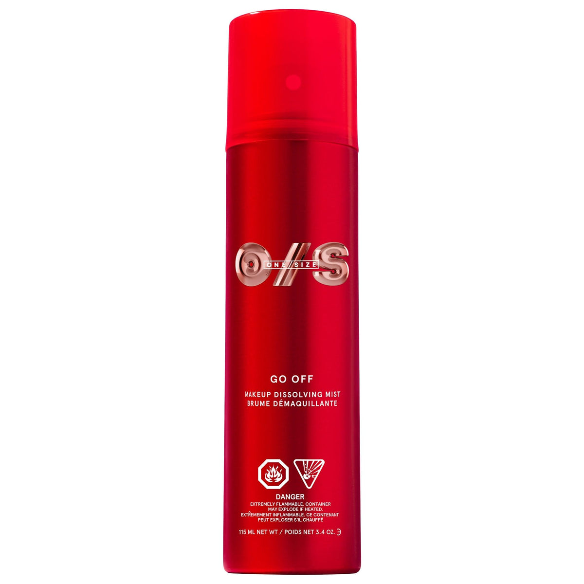 ONE/Size GO OFF front packaging showing bottle and easy spray for fast removal