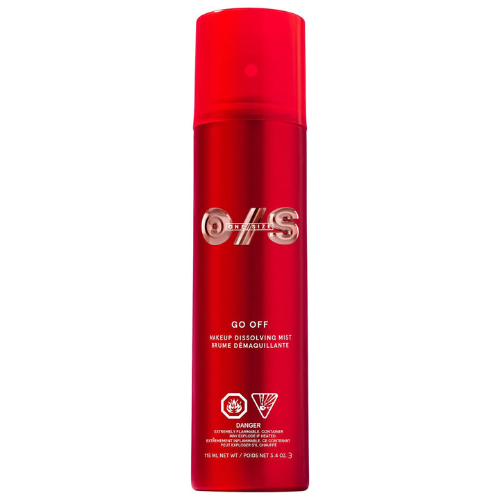 ONE/Size GO OFF front packaging showing bottle and easy spray for fast removal