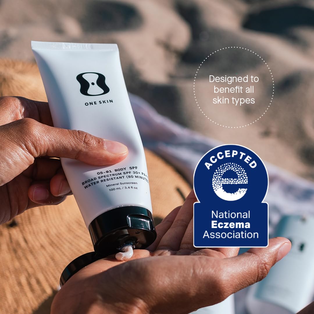 oneskin body applied on arm showing even coverage and non-greasy feel
