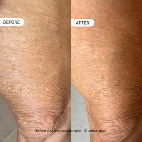oneskin close-up of lotion texture, showing smooth absorbent peptide formula