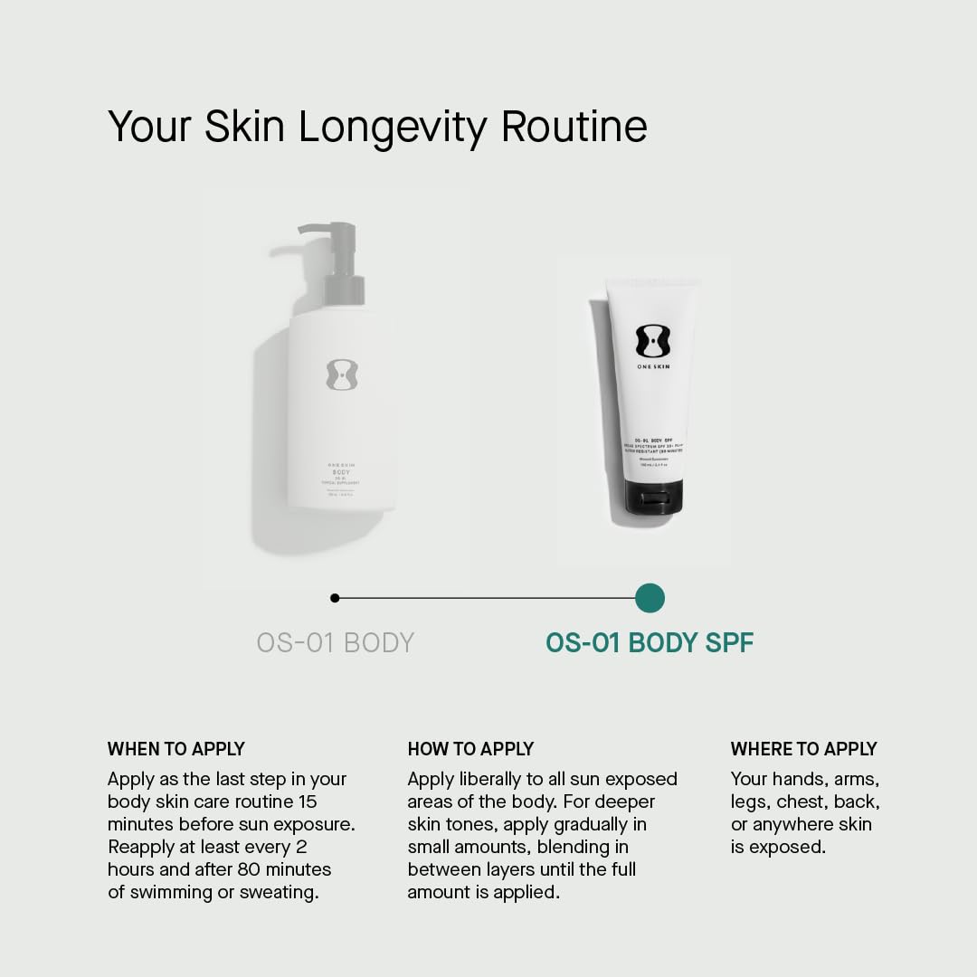 oneskin body next to hand for scale showing travel-friendly full-size tube