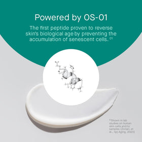 oneskin EYE serum pipette detail showing concentrated peptide benefit