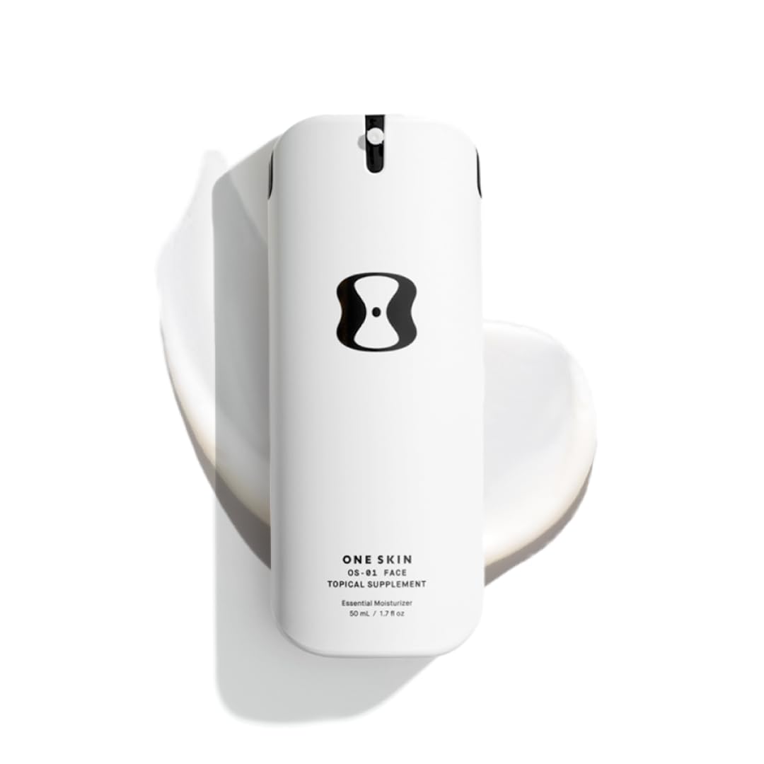 oneskin front packaging showing bottle and brand, conveys clinical trust