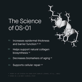 oneskin applying to neck demonstrating targeted peptide use and improved firmness