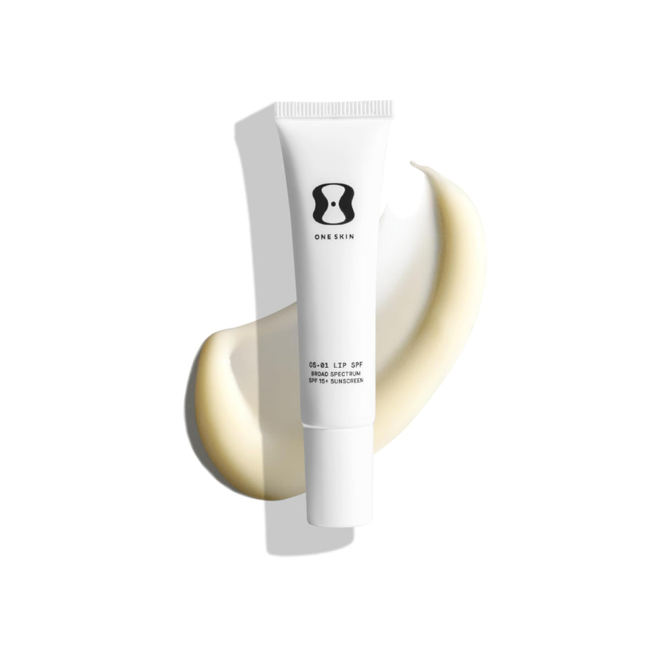 oneskin front packaging showing tube and SPF15 protection benefit