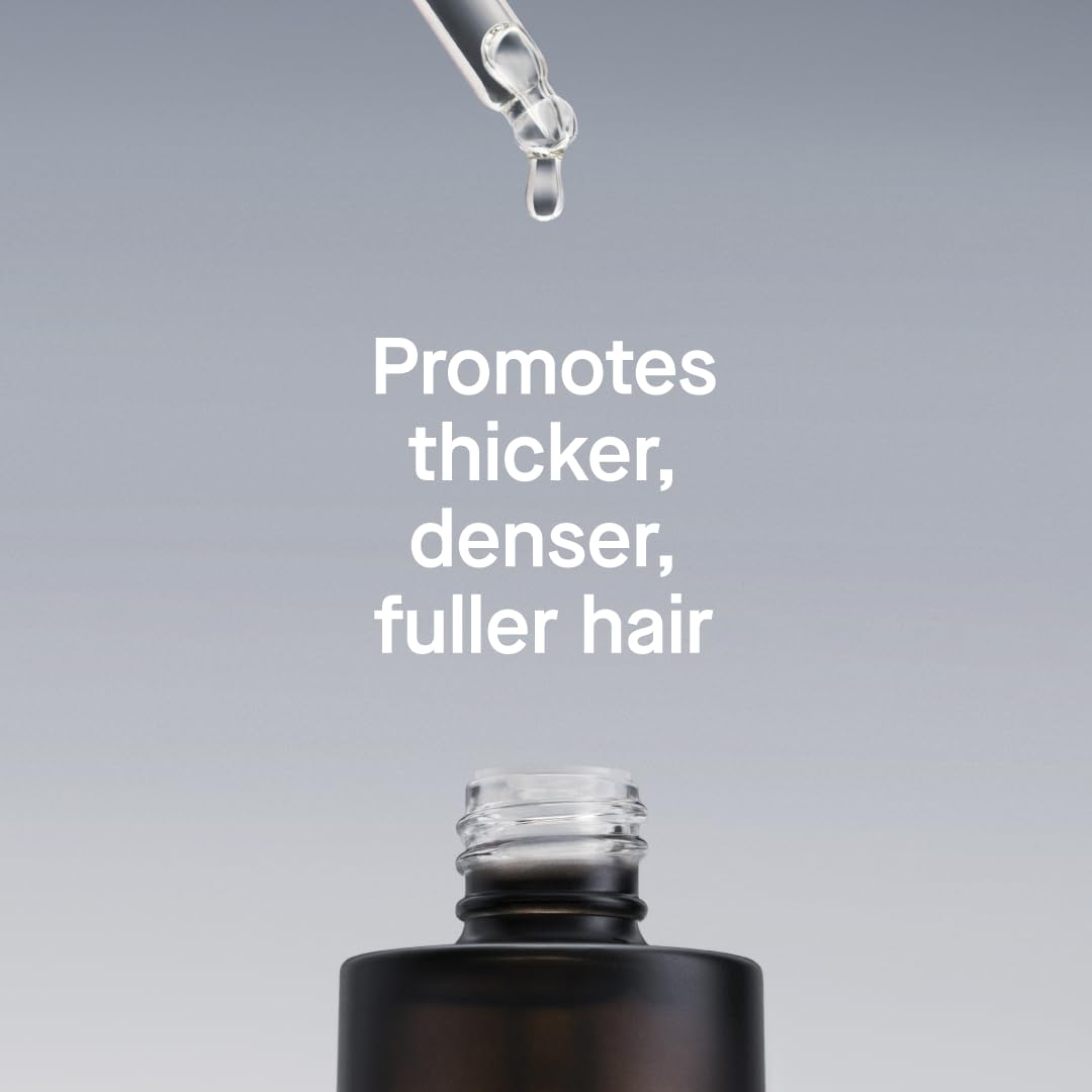 oneskin OS-01 styling before and after hair, indicates improved hair density appearance