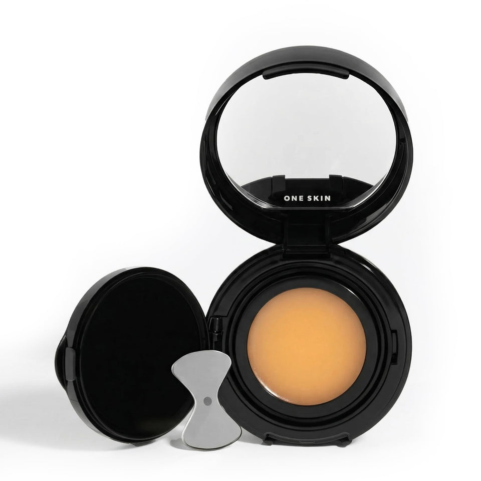 oneskin jar front view showing clean packaging and overnight lip treatment benefit