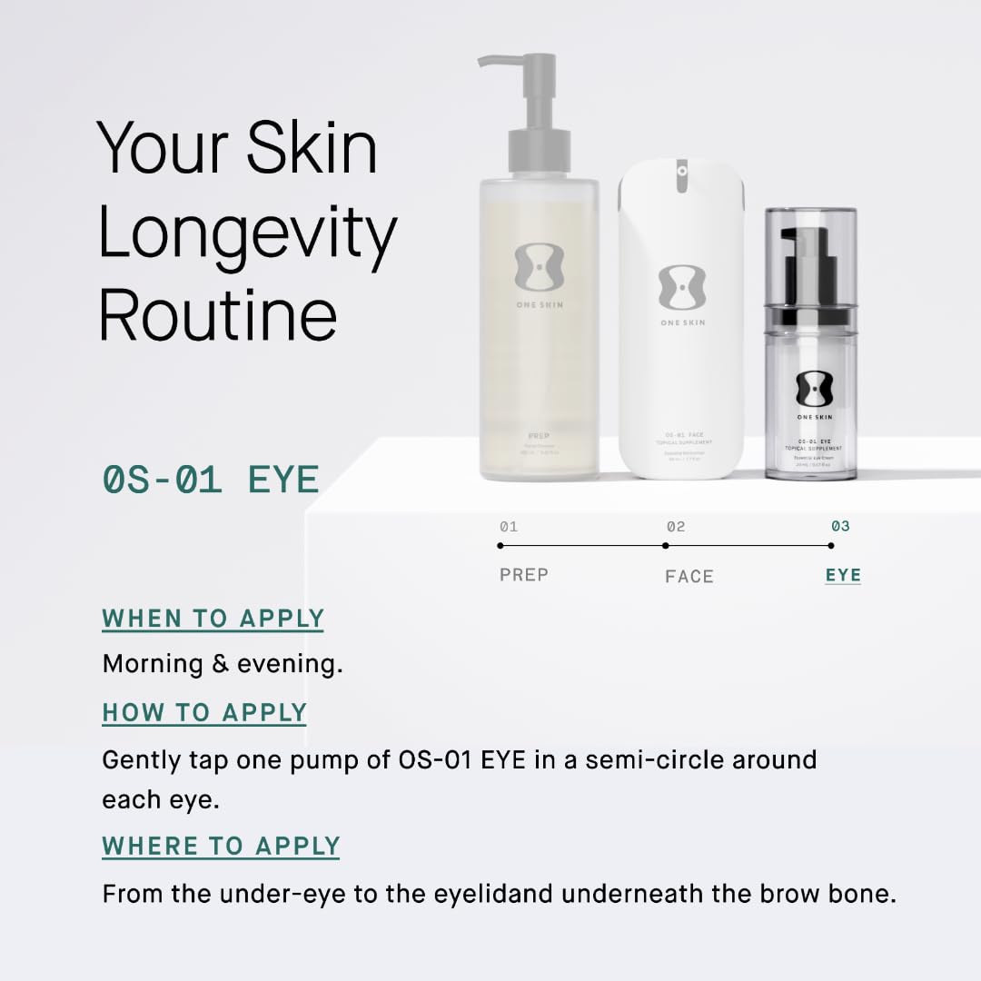 oneskin OS-01 applying under-eye to demonstrate targeted coverage benefit