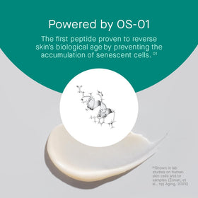 oneskin OS-01 serum texture droplet showing lightweight absorbency benefit