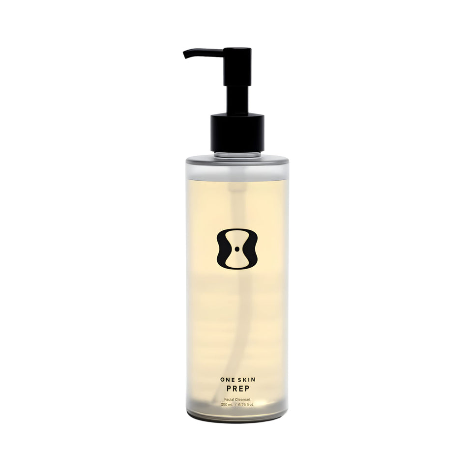 oneskin PREP front packaging shows gentle cleanser and clear labeling, supports easy identification