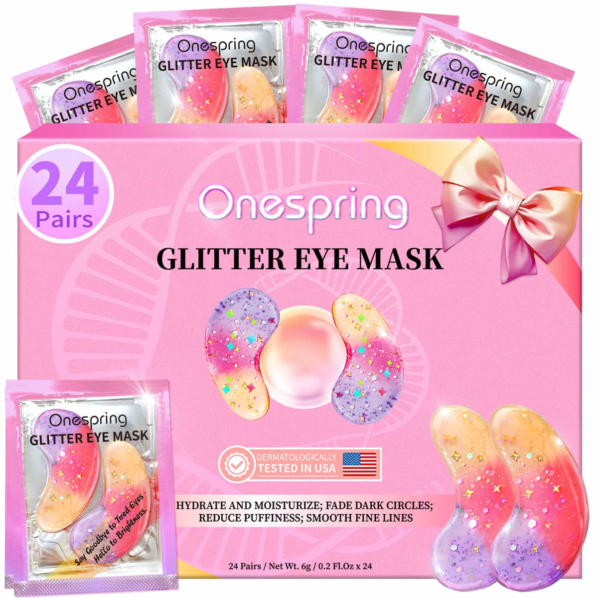 Onespring front packaging showing 24 pairs and pink gift box for thoughtful gifting