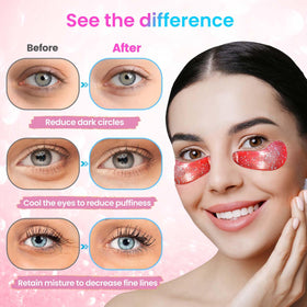 Onespring open pouch with one pair of under-eye patches ready to apply for convenience