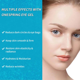 Onespring after 20 minutes showing visibly smoother under-eye area