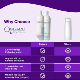Ongaro Beauty conditioner pump dispensing creamy formula for easy application