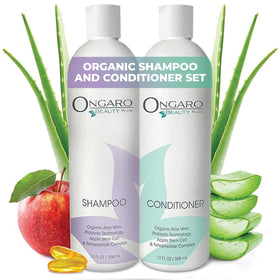 Ongaro Beauty front packaging showing shampoo and conditioner for full care