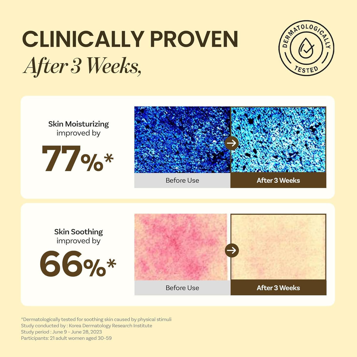 ONGREDIENTS applied on skin in bathroom setting illustrating soothing, non-greasy hydration