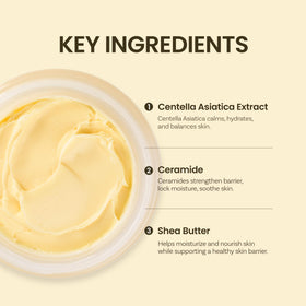 ONGREDIENTS applying cream to skin demonstrating quick absorption benefit
