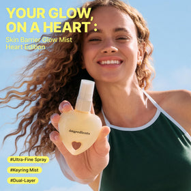 ONGREDIENTS dual-layer bottle being shaken to activate peptide blend benefit