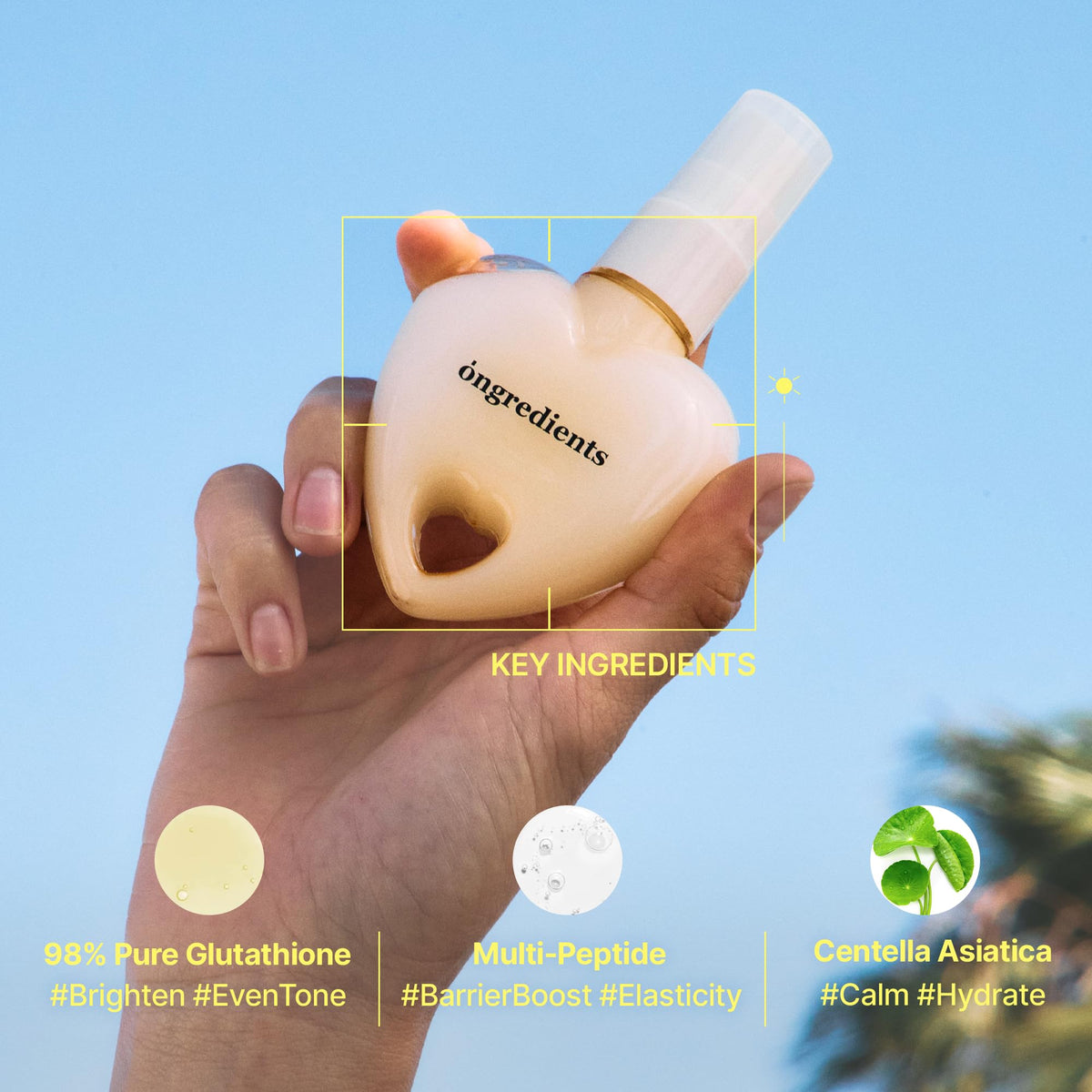 ONGREDIENTS label highlighting Centella ingredient for calming benefit